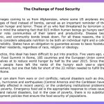 The challenge of food security