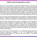 Bolivia: entre la esperanza y el caos