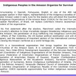 Indigenous Peoples in the Amazon Organize for Survival