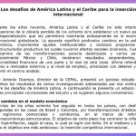 Los desafíos de América Latina y el Caribe para la inserción  internacional