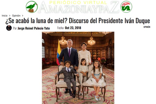 ¿Se acabó la luna de miel? Discurso del Presidente Iván Duque