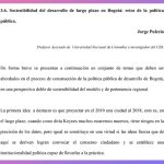 Sostenibilidad del desarrollo de largo plazo en Bogotá: retos de la política pública